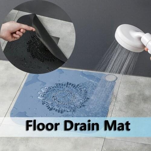 Silicone Anti-blocking Floor Drain Mat Floor Drain Mat Hair Filter Sink Strainer Drains Cover Suitable for Kitchen Laundry Room