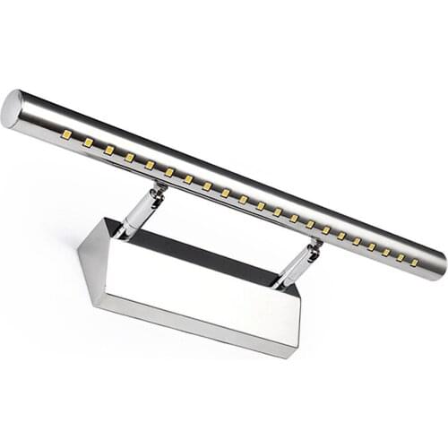 Modern Stainless Steel LED Front Mirror Light Bathroom Makeup Wall Lamp Vanity Toilet Wall Mounted Sconces Lighting Fixture