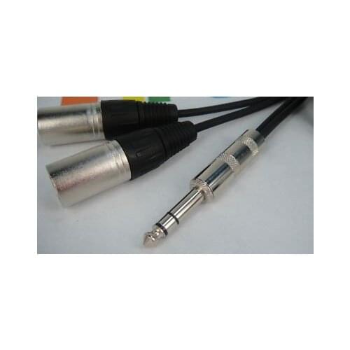 1/4" Male Stereo Audio TRS to Dual 2 X XLR Male Microphone Speaker Pro Cable 4FT