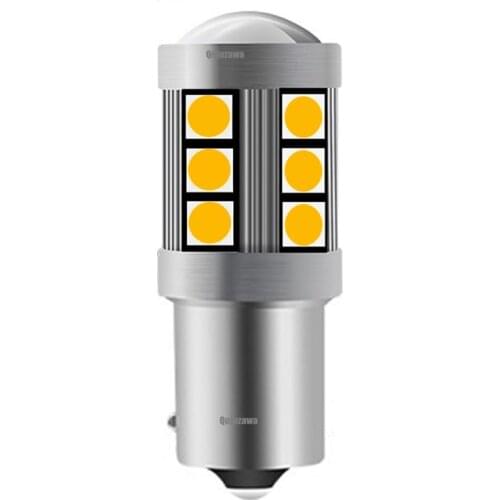 10pcs BAU15S 7507 PY21W 1156PY High Power Amber Yellow 3030 LED Bulb For Front Turn Signal Lights Rear Direction Indicator Lamp