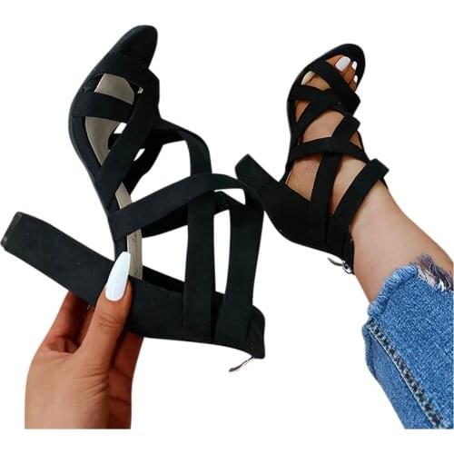 SAGACE Retro Summer 2021 Wedge Shoes Women Square Heels Breathable Zipper Beach Ladies Sandalias Casual Open Toe Sandals