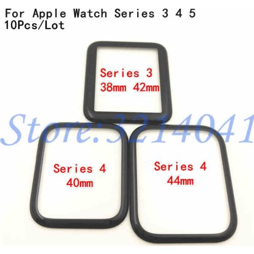 10Pcs/Lot Front Glass For Apple Watch Series 3 4 5 6 38mm 42mm 40mm 44mm LCD Touch Screen Outer Glass Panel (Without Digitizer)