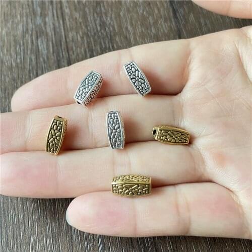 20pcs pattern cylindrical perforation spacer connectors jewelry making DIY prayer beads bracelet necklace accessory material