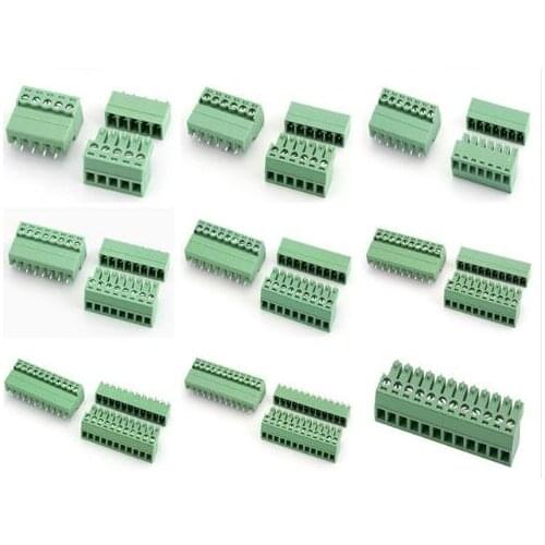 2EDGK-3.81 2/3/4/5/6/7/8/9/10/11/12Pin Straight Terminal Plug Type 300V 8A 15EDG 3.81mm Pcb Screw Terminal Block