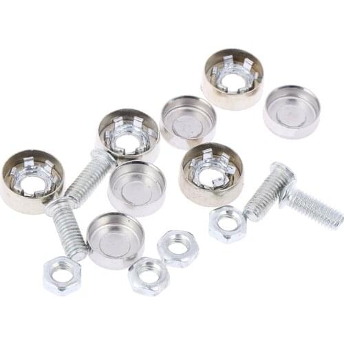 4Pcs/Set alloy Chrome Anti-theft Screws Car License Plate Bolts Frame Screws