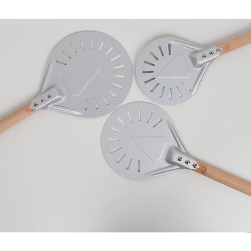 7/8/9 Inch Diameter Blade Aluminum Pizza Peel Paddle Detachable Wooden Handle Pizza Turning Oven Shovel Baking Homemade Pizza