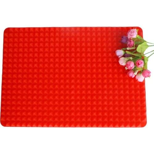 Non Stick Heat Resistant Raised Pyramid Pan Shaped Silicone Baking Roasting Mats Baking Mats & Liners BBQ Baking Kitchen Tools