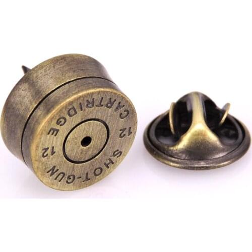 Mens Brooch Scarf Hat Accessories Bronze Bullet Clip Neckpin Badge Pin Woman Wedding Couple High Quality Jewelry Gifts
