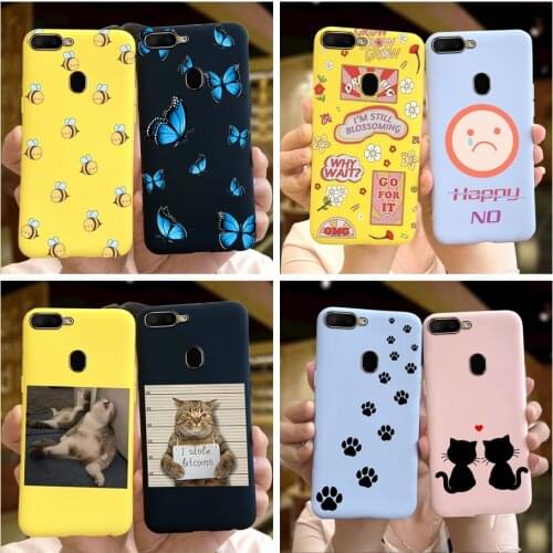 For OPPO A5S Phone Case AX5s 6.2" Cute Cartoon Cat Printed Cases Back Cover For Oppo A5s CPH1909 Soft Silicone Coque Funda