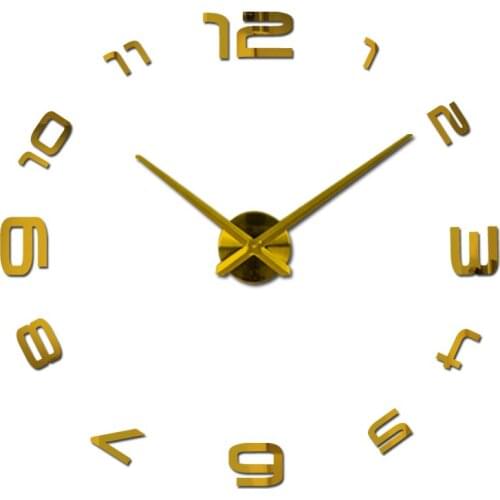 2019 digital wall clock Large clocks watch 3d diy acrylic mirror sticker Quartz Living Room Needle hot sale Modern CLOCK