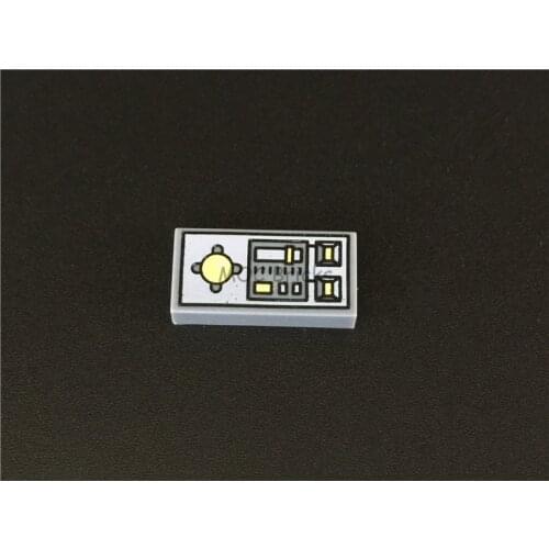 20pcs/lot Decorated Tile 1 x 2 with Vehicle Control Panel Pattern fit with 3069bpc1 DIYbuilding block bricks kids toys gifts