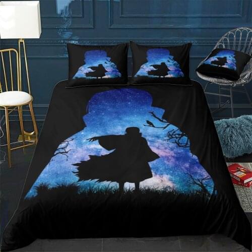 Amazing itachi prints Quilt Cover Pillowcase 3Piece Comforter Bedding Set With Pillow Case Single Double Duvet Cover Home Decora
