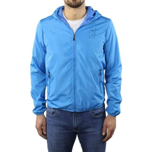 Vest mens waterproof half season Blue Jacket hooded Slim Fit Anti-rain