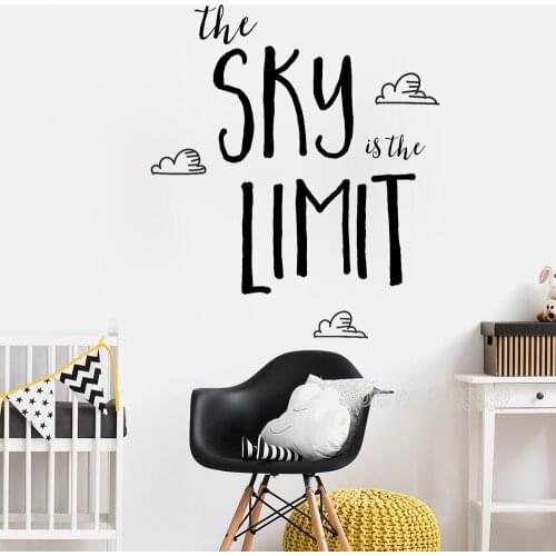 Love Inspirational Wall Sticker Sky Is The Limit Art Family Baby Nursery Kids Children Bedroom Decor Decals Vinyl Stickers LC333