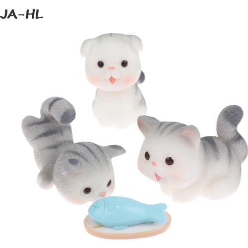 Cute Cat Miniature Figurine Kids Toy Mini Kitten DIY Micro Landscape Home Decor Cat decoration
