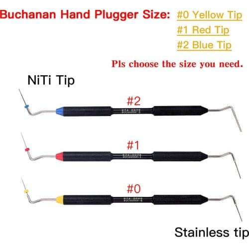 3 PCS Size #0/#1/#2 Dental Sybronendo Endo Buchanan Hand Plugger Tip Fill Obturation