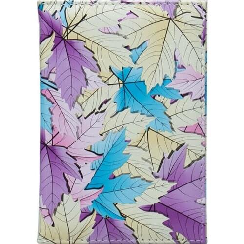 40PCS / LOT Colorful Maple Leaf Designer Passport Cover Waterproof Passport Holder