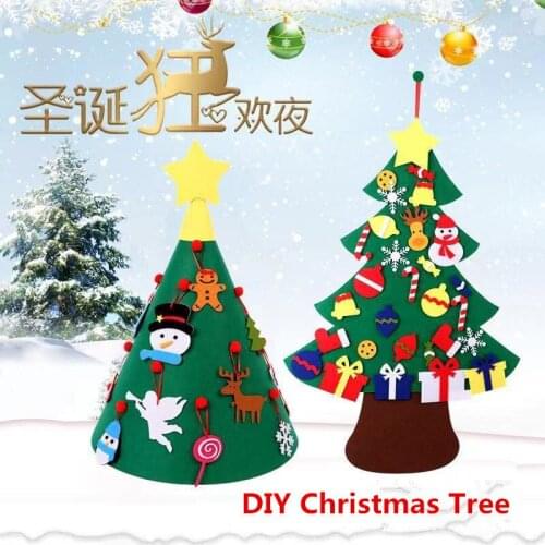 Christmas tree pendant felt DIY New Year gift childrens toys hanging on the wall decorations Christmas tree home decoration