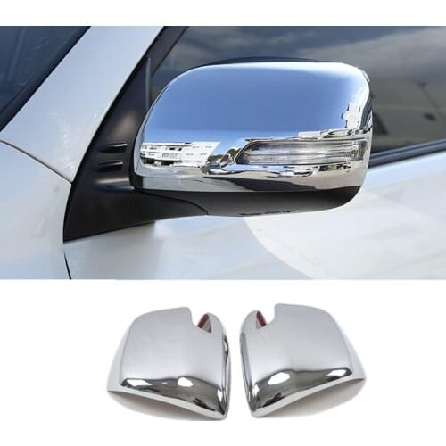 ABS Chrome For Toyota Prado FJ150 FJ 150 2014 to 2017 Car Side Door Rearview Turning Mirror Cover Car Styling Accessories 2pcs