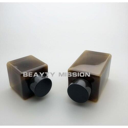 BEAUTY MISSION Brown 300ml/500ml 12 pcs/lot Empty Square Juice Water Bottle, Aluminum Cap PET Thickening Refillable Bottles