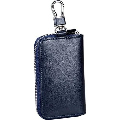 NEW cowskin genuine cow leather key card bag holder brand key wallet bag case men women high quality small key purse