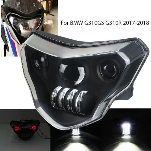 Led Headlight Motorcycle Hi low Beam DRL Red Devil Eyes for BMW G310GS G310R