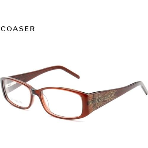 Vintage Square Glasses Frame Men Great Hand Made Acetate Carving Eyeglasses Women Wide Leg Optical Prescription Fullrim Eyewear