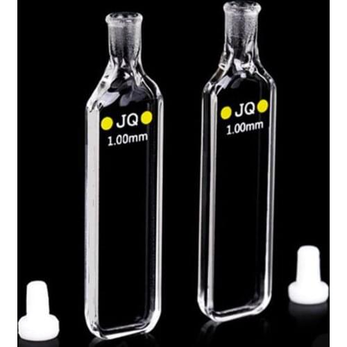 350ul 1mm Path Length JGS1 Quartz Cuvette Cell With Ptfe Stopper