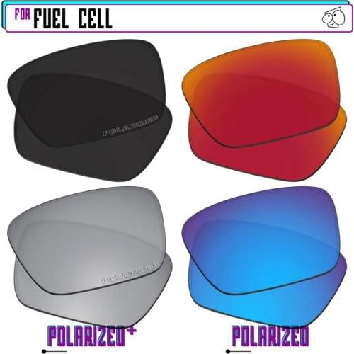 EZReplace Polarized Replacement Lenses for - Oakley Fuel Cell Sunglasses - BkSrP Plus-RedBlueP