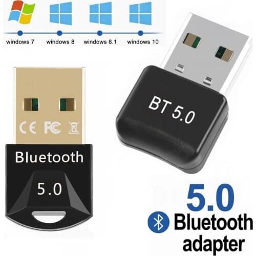 100pcs USB Bluetooth 5.0 Adapter Dongle Wireless Bluetooth Transmitter Receiver Audio V5.0 Adapter For Computer PC Laptop BT5.0