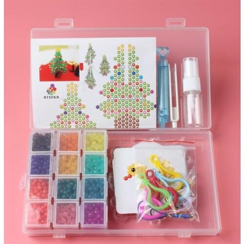 12 Colors 1200PCS Jewel Water Spray Beads 3D Puzzle Toys for Children Educational Toys Pegboard Set Jigsaw Puzzle Juguetes