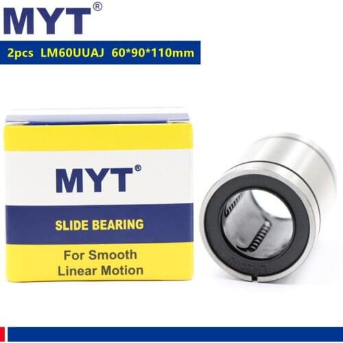 2pcs MYT high precision LM60UUAJ 60mm AJ 60x90x110 mm Adjustable type Linear Bushing CNC Linear Bearings LM60UU-AJ 3d printer