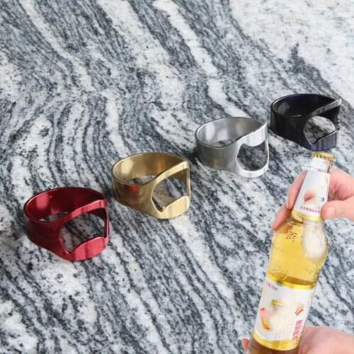 22mm Stainless Steel Mini Bottle Opener Finger Ring Ring-shape Bottle Beer Cap Opening Remover Kitchen Gadgets Bar Accessories