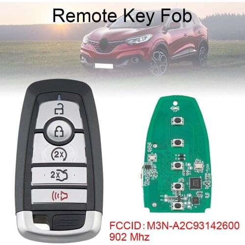 902Mhz Car Smart Remote Key Fob with ID49 Chip M3N-A2C93142600 for2017-2019 Ford Fusion / Expedition / Explorer / Edge Mustang