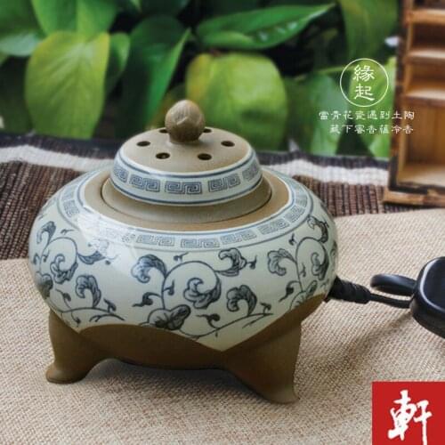 Antique stoneware quality aromatherapy incense burner furnace electronic eaglewood powder/dust/oil temperature