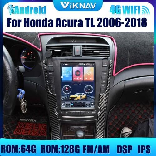 Android Vertical screen Car Radio for Honda Acura TL 2006-2018 Car stereo multimedia player GPS navigation head unit 2 Din