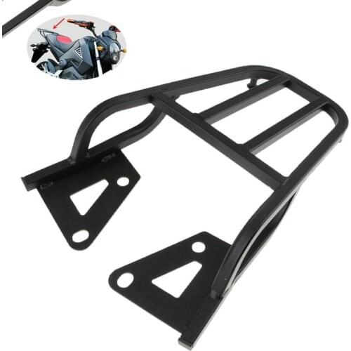 Motorcycle Bike Trunk Seat Rear Box Tail Fin Shelf Metal Luggage Rack Kit Seat Extension