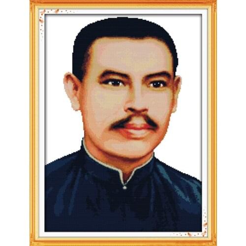 CHA-DIEP-CA-MAU cross stitch kit people 18ct 14ct 11ct count print canvas stitches embroidery DIY handmade needlework