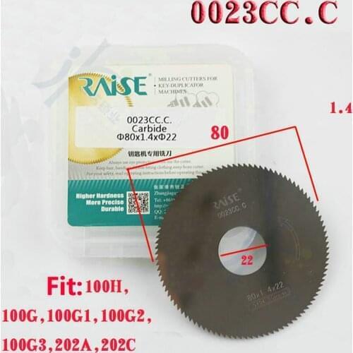 Raise 0023C.C Car Bide Tungsten Key Cutter 80*1.4*22mm Saw Blade Mini Circular Blade Cutter For Key Cutting Machines 100H 100G