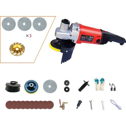 220V Electric Concrete Marble Diamond Stone Polisher Wet Grinder Variable Speed Water Mill Wet Stone Sander 1400W