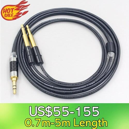 LN007701 Black 99% Pure PCOCC Earphone Cable For Meze 99 Classics NEO NOIR Headset Headphone