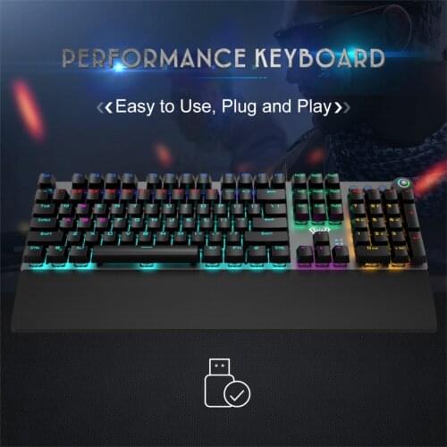 Aula F2088 Russian Punk Keycap Gaming Mechanical Keyboard Computer Dual Mode Knob For Blue/brown Backlight Switch Keyboard #g3