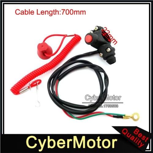 Kill Stop Tether Open Safety Switch Push Button For 2 Stroke Mini Moto Kids ATV Quad 4 Wheeler Pocket Dirt Bike