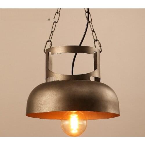 Creative pots pendant lamps restaurants lamps iron industry wind bars art lights gas tanks iron pendant light ZA99553