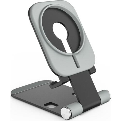 Magnetic wireless charging stand dual-purpose aluminum alloy mobile phone folding desktop live broadcast stand