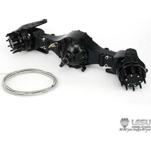 Metal LESU Flange Front Axle for 1/14 Tamiya RC Tractor Truck DIY Model Car Scania Benz MAN