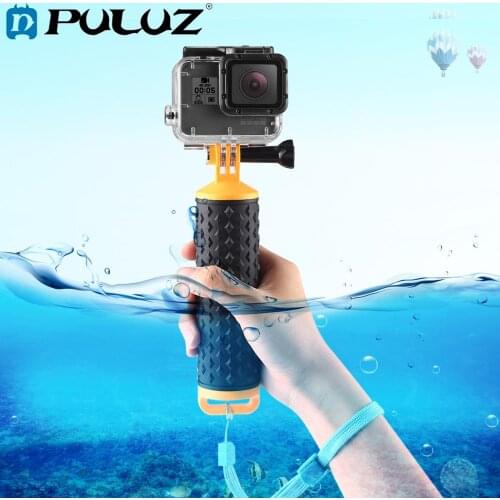 PULUZ Floating Handle Hand Grip Buoyancy Rods &Strap for GoPro NEW HERO/HERO7/6/5/5 4Session/4/3+/Xiaoyi/DJI Osmo Action Cameras