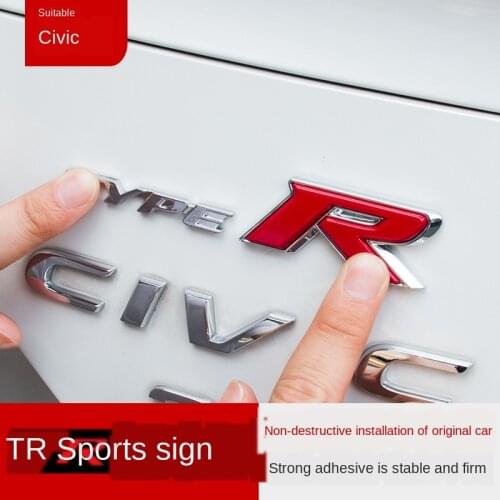 Applicable to 10-Generation Civic Car Logo Red Logo Typer Decorative Sticker Label Sedan and Hatchback Lift Back Appearance Modi