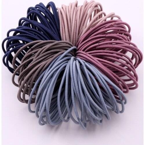 50PCS/Set Girls Colorful 4.5cm Elastic Hair Band Children Cute Ponytail Holder Rubber Band Headband Scrunchies Hair Accessories