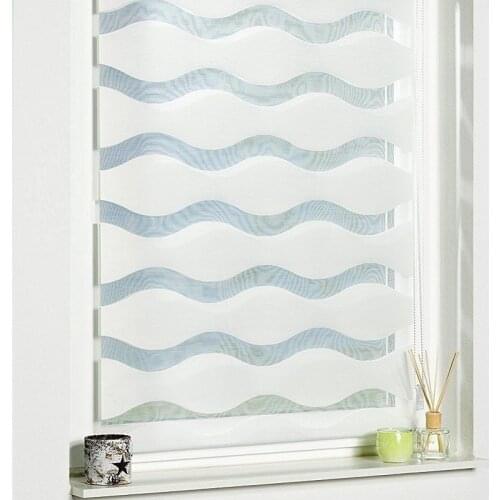 S Wave Zebra Roller Blinds Double Layer Fashion Day Night Shades JN305 Model CUSTOM MADE Manual Or Electric